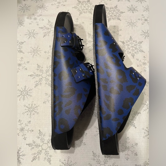 The Kooples Blue Leopard Print Slide Sandals Men Size FR 43 / US 9 / Women 10.5 main image 7